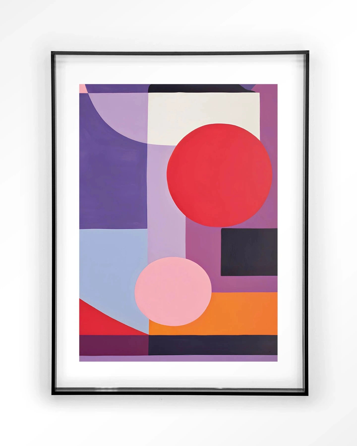 Moderne wanddecoratie met Attraction artprint van Urban Cotton, zwart frame en glas, een stijlvolle muurkunst voor in huis