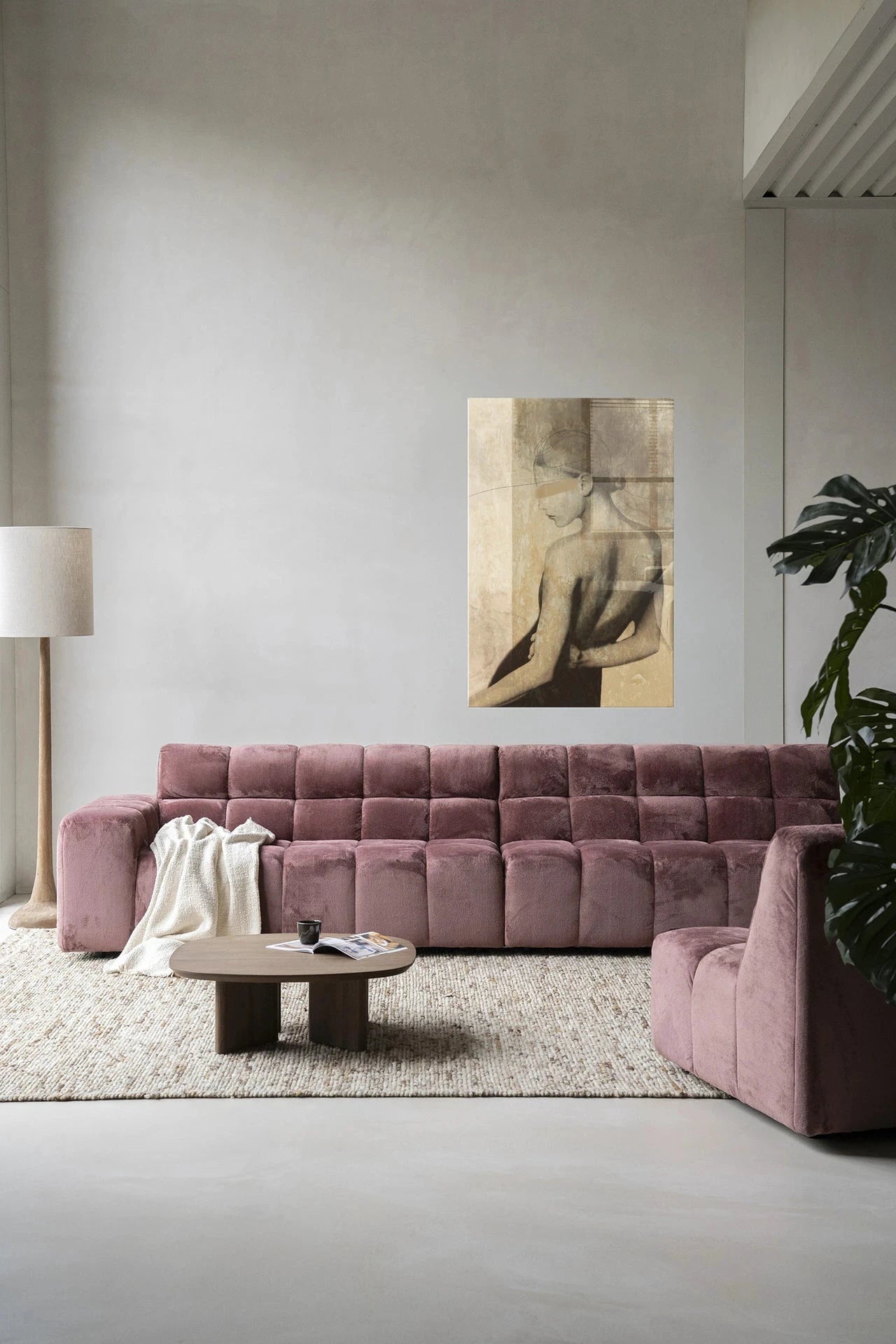 Modern kunstwerk 'Back To You' van Urban Cotton, glas art en wandkleed voor stijlvolle muurdecoratie.