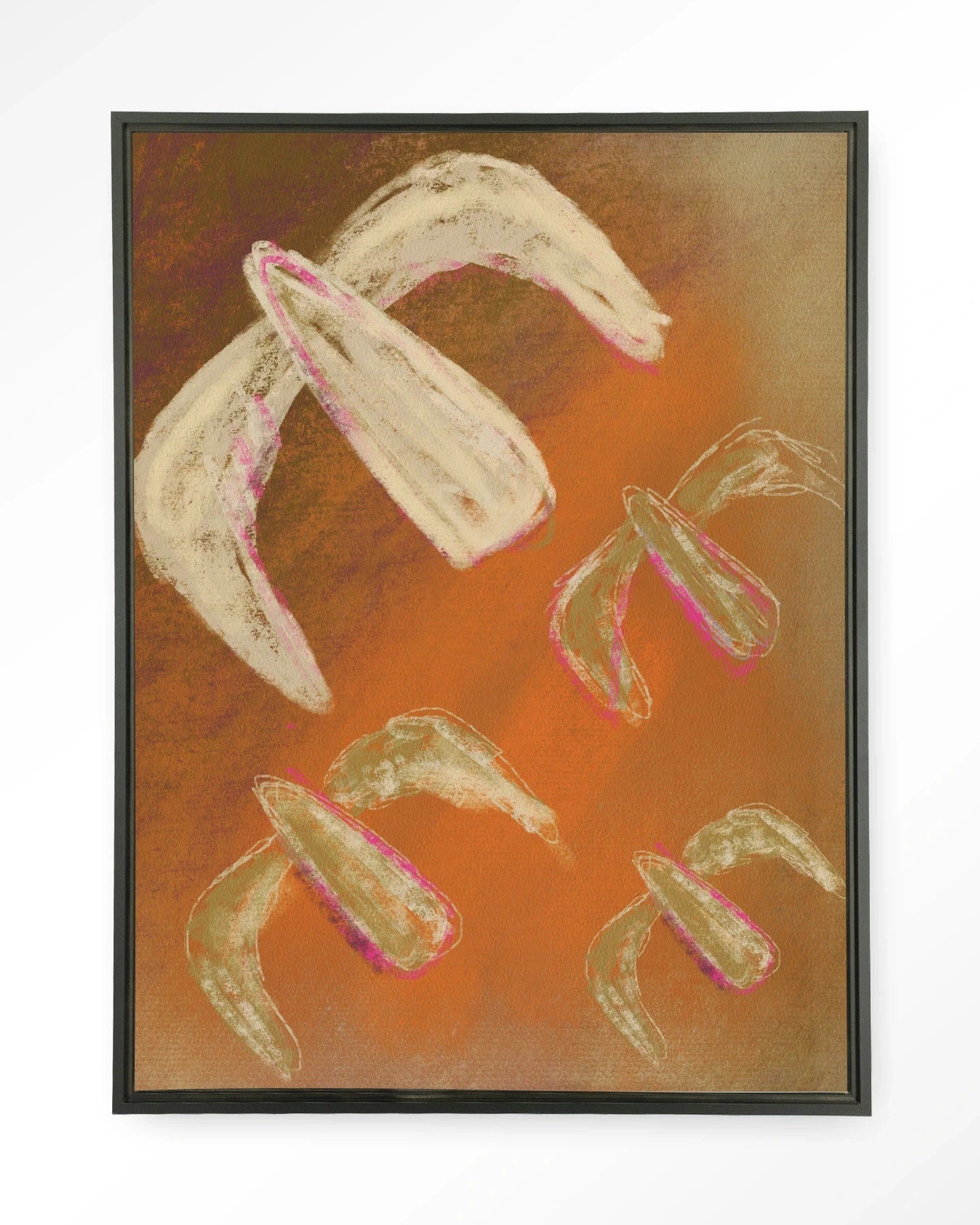 Moderne wanddecoratie van Urban Cotton met vogelmotief, wandkleed met zwart frame en glaskunst voor thuisdecoratie