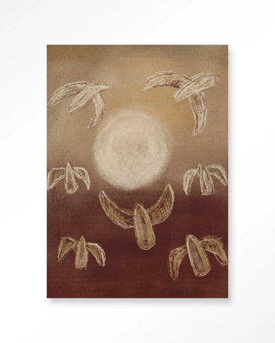 Moderne vogels wanddecoratie van Urban Cotton, inclusief kunstprint, glaskunst en wandkleed met nachtelijke vogelontwerp