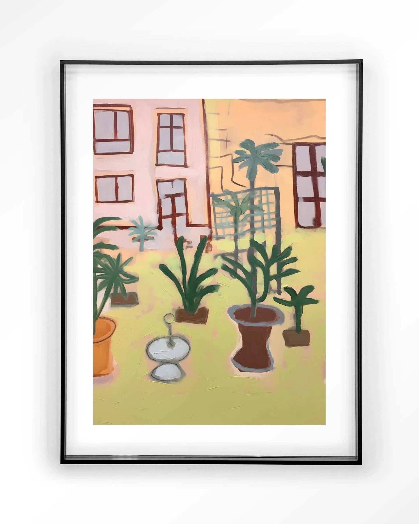 Moderne kunst van Urban Cotton met Boa Vista artprint in zwart frame, geschikt als wanddecoratie en glas art voor in huis