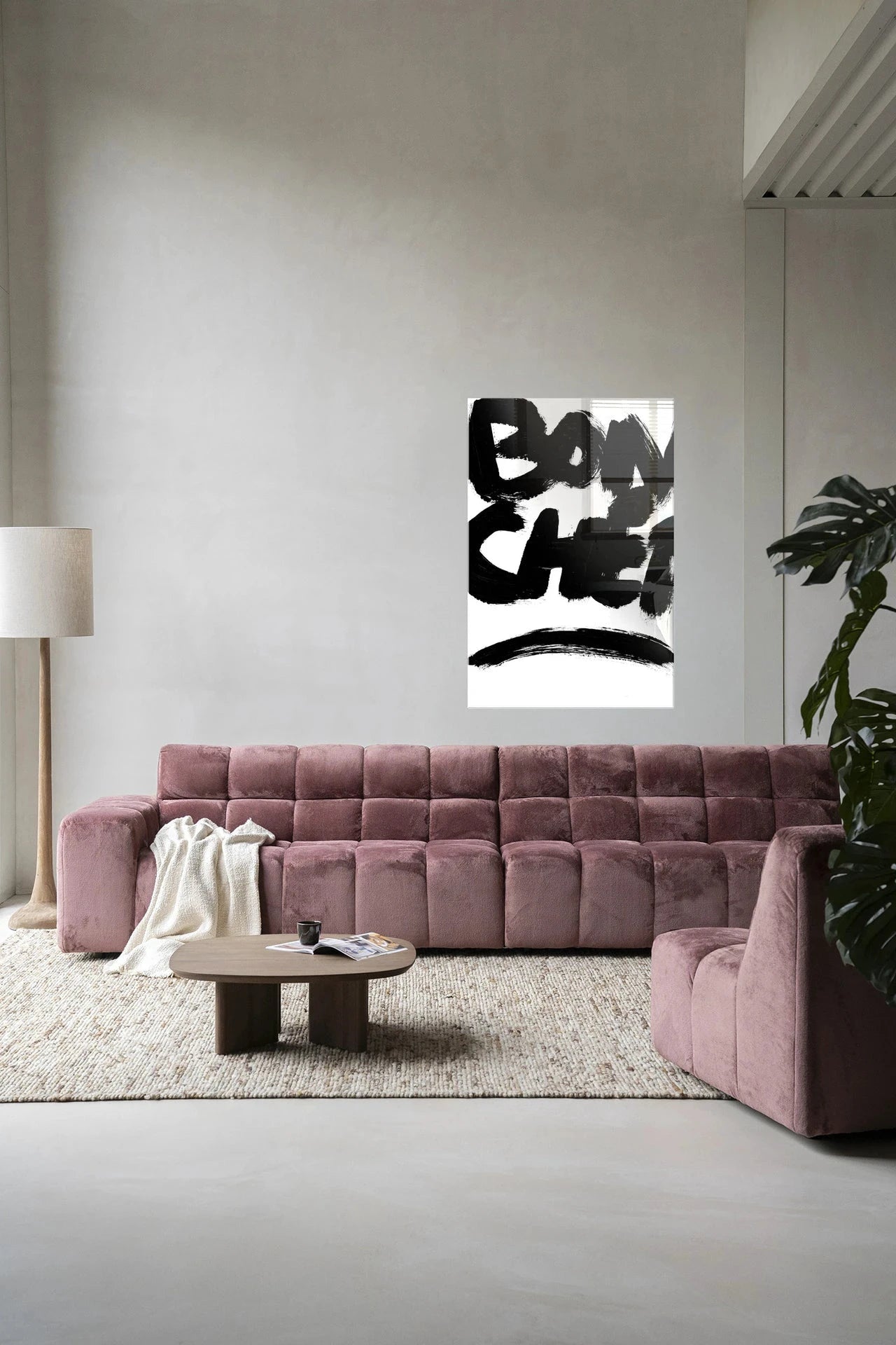 Modern kunstwanddecoratie van Urban Cotton, glaskunstwerk met Bon Chef design, geschikt als wanddecoratie en kunstprint.