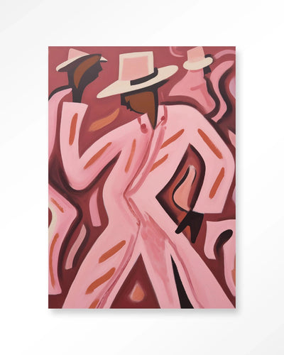 Moderne Boogie Woogie kunstwanddecoratie van Urban Cotton, inclusief artprint, glazen kunstwerk en wandkleed in levendige kleuren