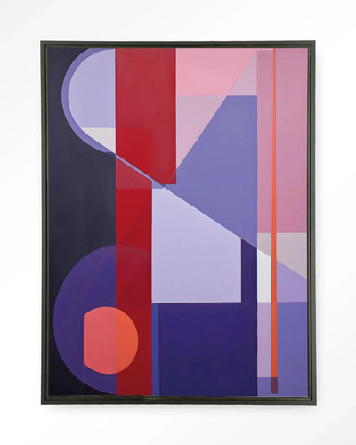 Moderne wanddecoratie van Urban Cotton met kunstprint, glazen kunst en wandkleed in zwart frame, stijlvolle interieurversiering