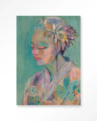 Modern kunstwerk van Urban Cotton met Calm-thema, inclusief glasart en wandkleed voor stijlvolle wanddecoratie