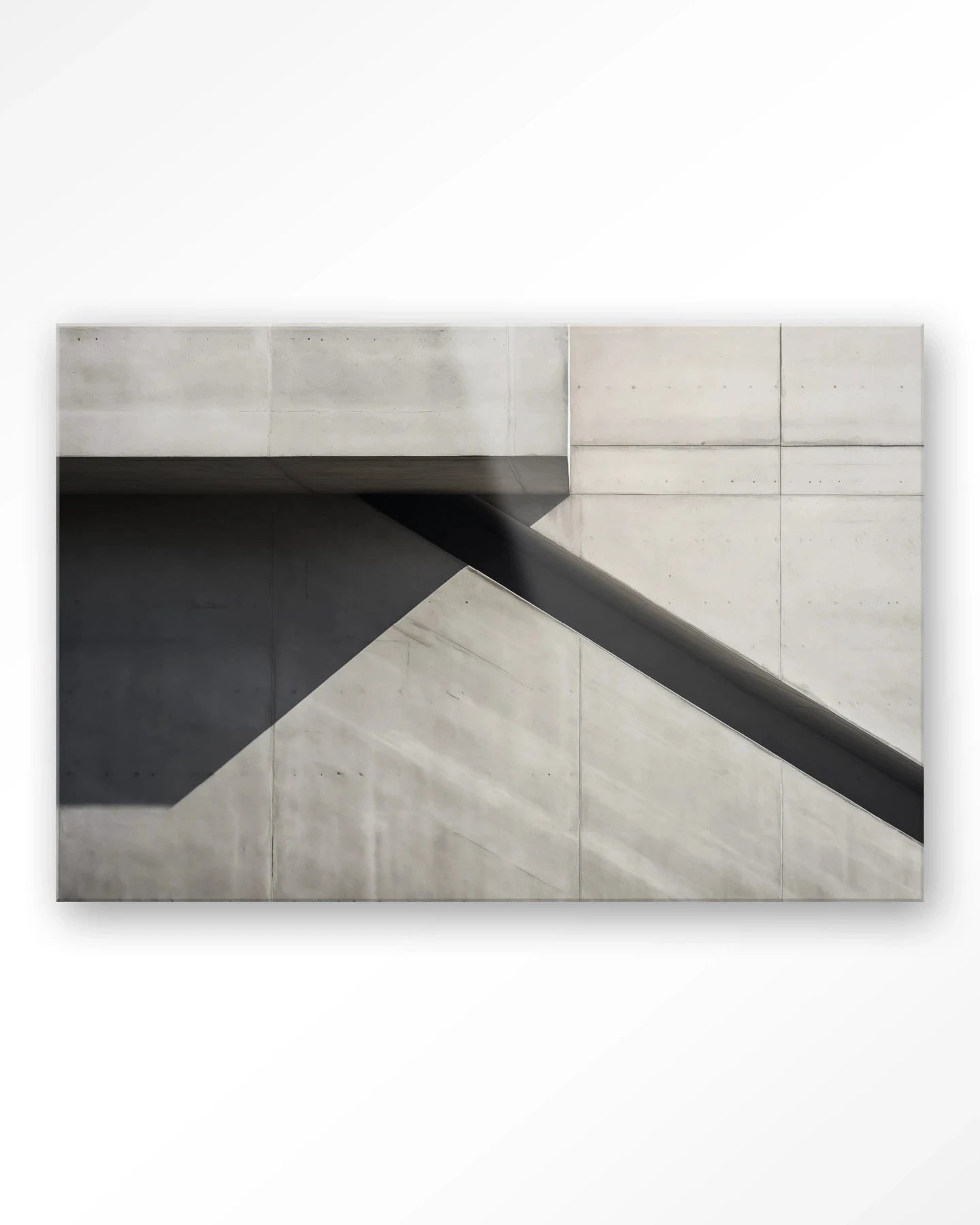 Moderne wanddecoratie van Urban Cotton met glaskunst en textiel, abstracte betonlook, geschikt als kunstvoorwerp voor interieur.