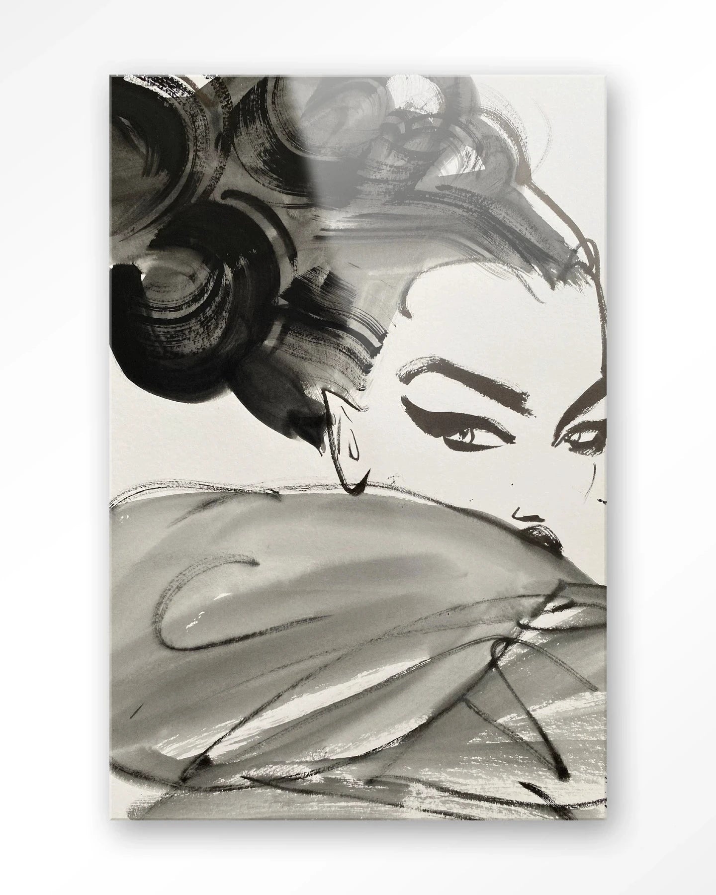 Moderne wanddecoratie van Urban Cotton, glas artprint met abstract patroon voor stijlvolle interieurversiering