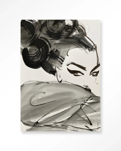 Moderne wanddecoratie van Urban Cotton, kunstprint met glas en wandkleed met Couture Allure ontwerp