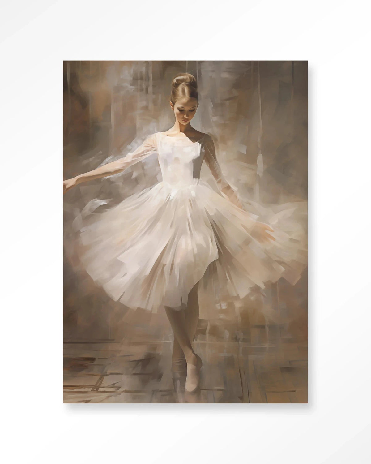 Moderne dansende ballerina kunst van Urban Cotton, glas art en wandkleed voor stijlvolle wanddecoratie