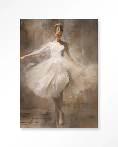 Moderne dansende ballerina kunst van Urban Cotton, glas art en wandkleed voor stijlvolle wanddecoratie