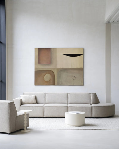 Moderne wanddecoratie van Urban Cotton met kunstprint, glazen kunst en wandkleed voor stijlvolle interieuraccenten.