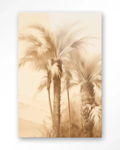 Moderne wanddecoratie van Urban Cotton met Desert Mirage glasart en kunstprint voor een stijlvolle muurversiering.