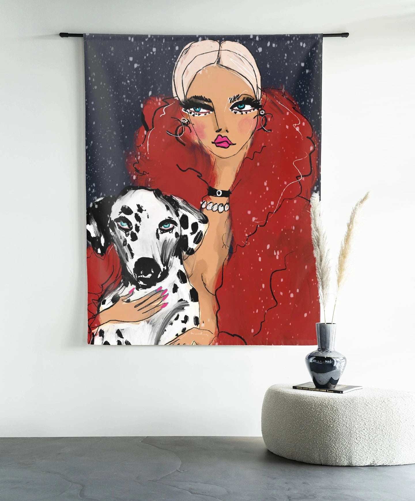 Dotted Doggy - Moderne Wanddecoratie | Artprint, Glass Art & Wandkleed by Urban Cotton