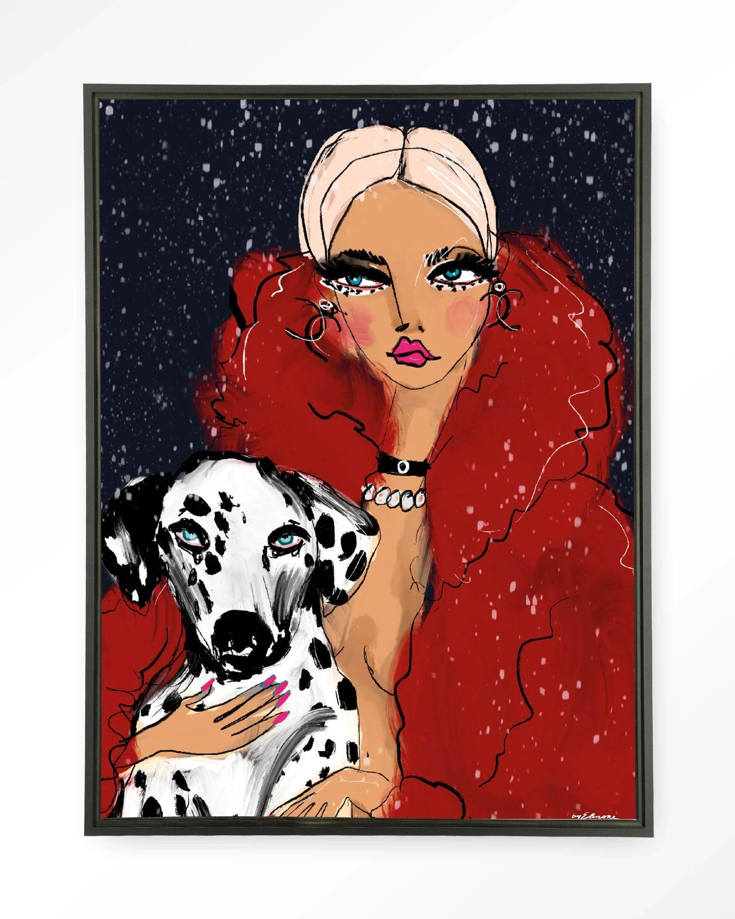 Dotted Doggy - Moderne Wanddecoratie | Artprint, Glass Art & Wandkleed by Urban Cotton