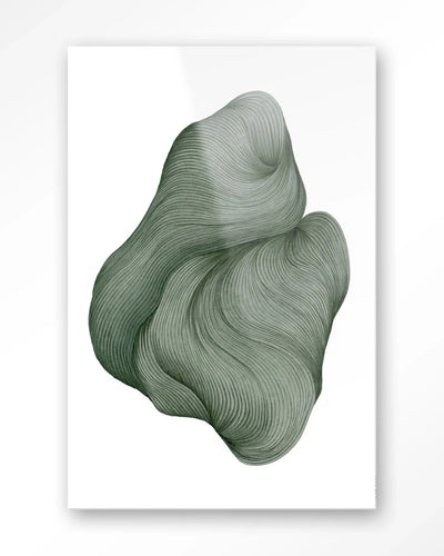 Moderne wanddecoratie van Urban Cotton, glaskunstwerk met abstract patroon, ideaal als kunstprint en wandkleed.