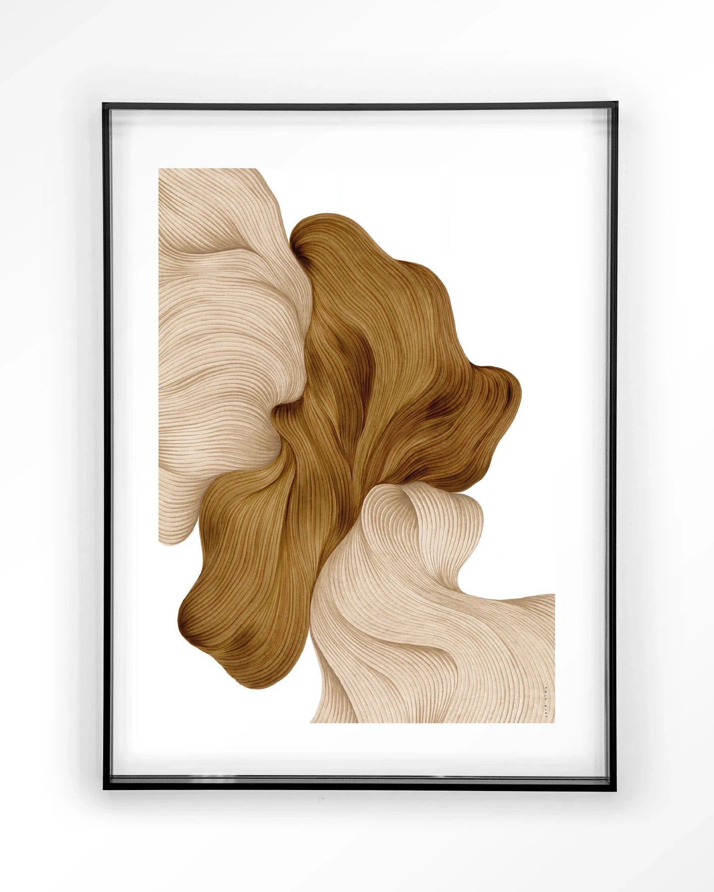 Moderne kunstwanddecoratie van Urban Cotton, artprint met acryl frame in zwart, sleek glas art en wandkleed voor stijlvolle inrichting