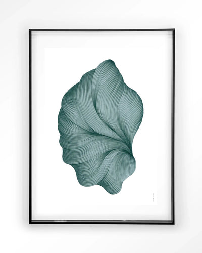 Moderne wanddecoratie van Urban Cotton met zwart acrylframe, inclusief artprint, glaskunst en wandkleed in eigentijds design