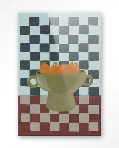 Moderne wanddecoratie van Urban Cotton, glas artprint met kleurrijk eclectisch ontwerp voor op de muur.