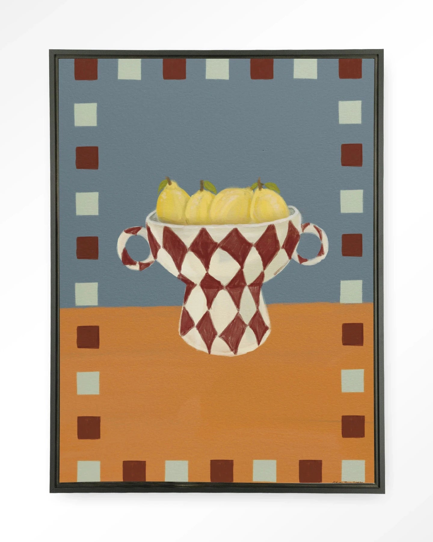 Moderne wanddecoratie van Urban Cotton uit de Eclectic Series 4, kunstprint met glazen kunst en wandkleed in zwart frame