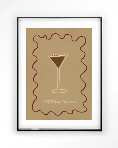 Moderne kunst van Urban Cotton: Esma artprint met acryl frame in zwart, wanddecoratie met abstract glas- en textuurdetails