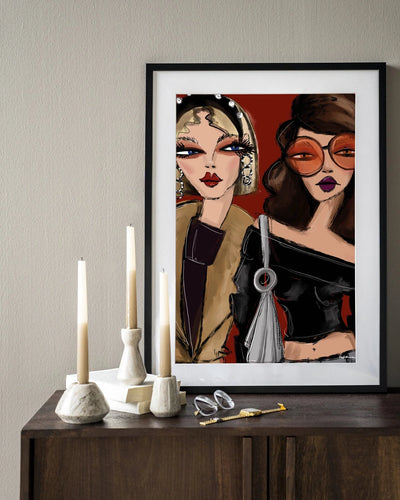 Fall Friends - Moderne Wanddecoratie | Artprint, Glass Art & Wandkleed by Urban Cotton