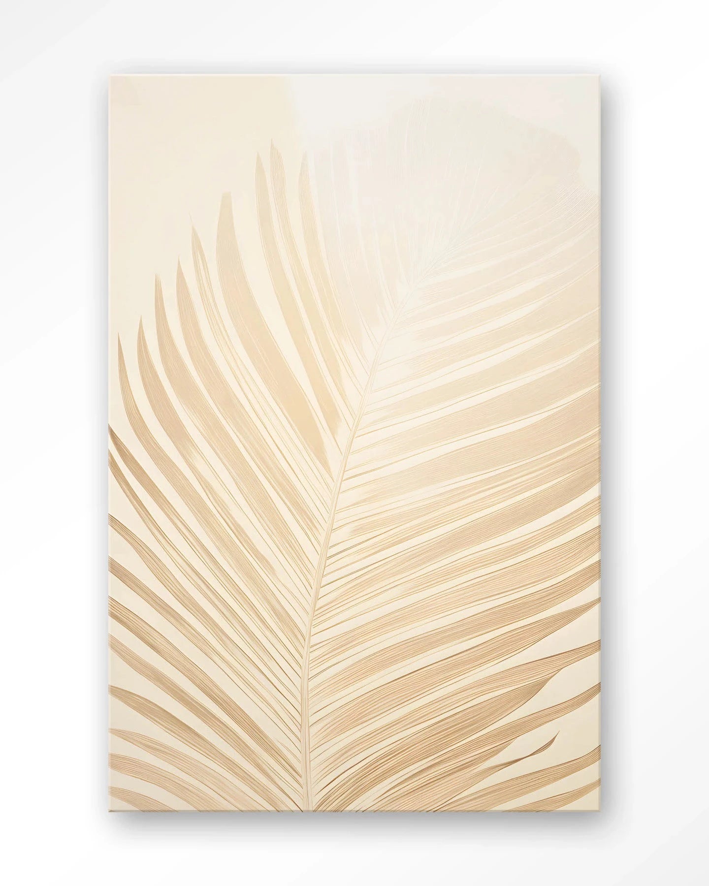 Moderne kunstprint van Urban Cotton met bladmotief, geschikt als wanddecoratie, glaskunst en wandkleed voor interieur.