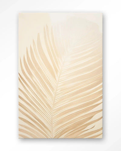 Moderne kunstprint van Urban Cotton met bladmotief, geschikt als wanddecoratie, glaskunst en wandkleed voor interieur.