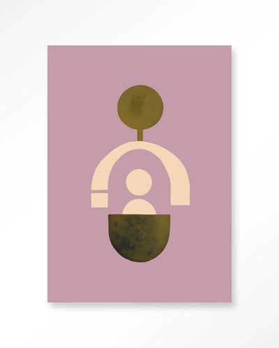 Moderne Urban Cotton wanddecoratie met artprint en glaskunst in lilakleur, geschikt als wandkleed of kunstdecoratie.