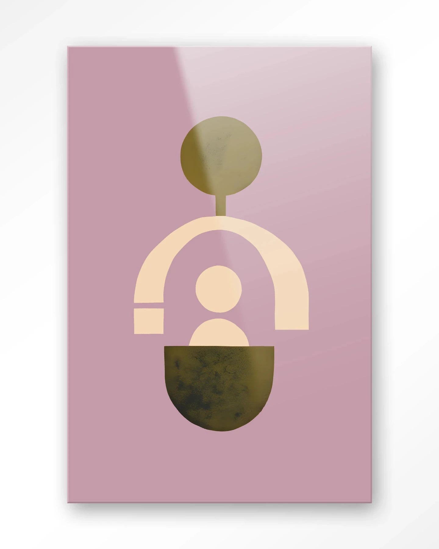 Moderne Urban Cotton wanddecoratie met lilakleurig glas, kunstprint en wandkleed voor een stijlvolle inrichting.