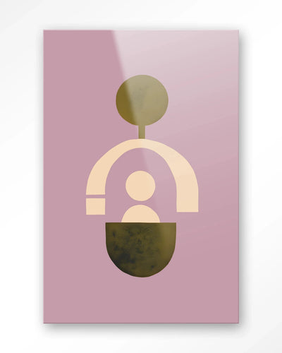 Moderne Urban Cotton wanddecoratie met lilakleurig glas, kunstprint en wandkleed voor een stijlvolle inrichting.