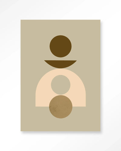 Moderne beige wanddecoratie van Urban Cotton met kunstprint, glaskunst en wandkleed voor een stijlvolle interieurversiering