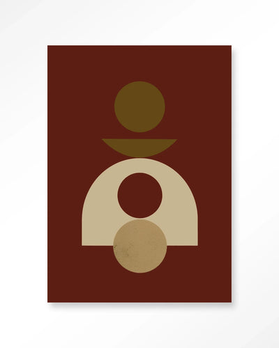 Moderne kunstwanddecoratie in rood van Urban Cotton, inclusief artprint, glazen kunstwerk en wandkleed, opvallend en kleurrijk design.