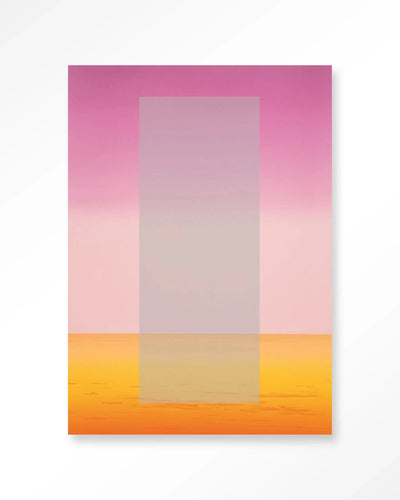 Moderne wanddecoratie van Urban Cotton, kunstprint met gradientkleuren, glasart en wandkleed voor stijlvolle interieurversiering