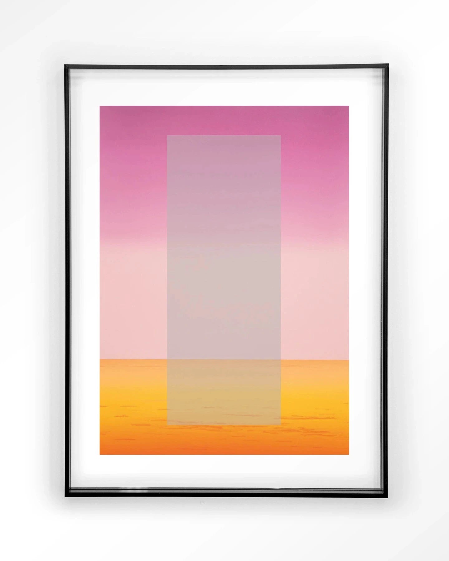 Moderne wanddecoratie Gradient 2 van Urban Cotton, kunstprint met acryl frame en zwart ontwerp voor stijlvolle muurversiering
