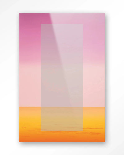Moderne wanddecoratie Gradient 2 van Urban Cotton met glas artprint en wandkleed, abstract kunst voor in huis