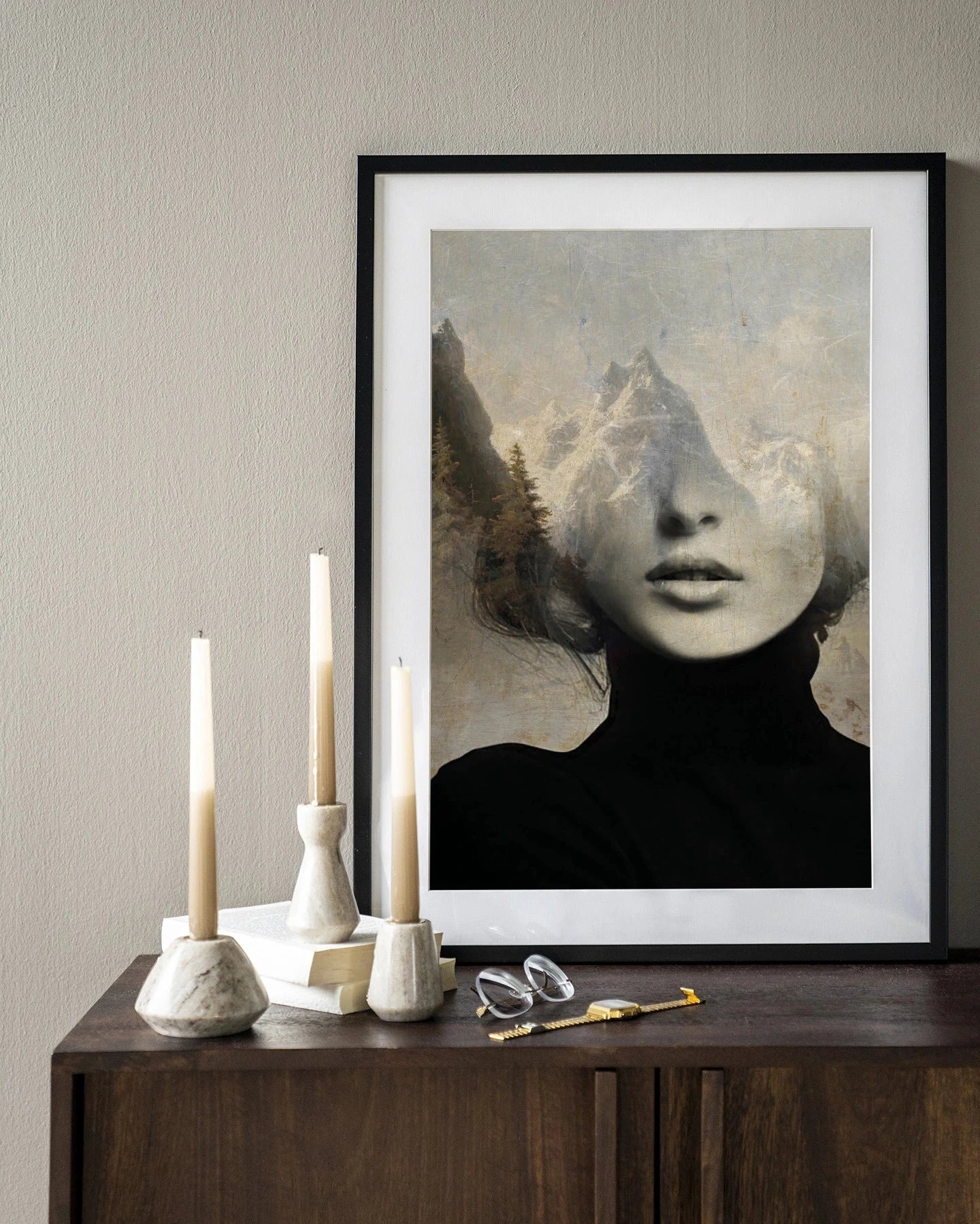 Head In The Sky - Moderne Wanddecoratie | Artprint, Glass Art & Wandkleed by Urban Cotton