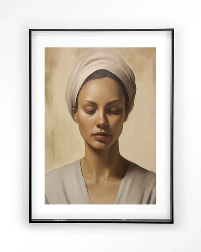 Moderne kunstprint "Healing" van Urban Cotton met acryl kader, zwart, geschikt als wanddecoratie en glas art.
