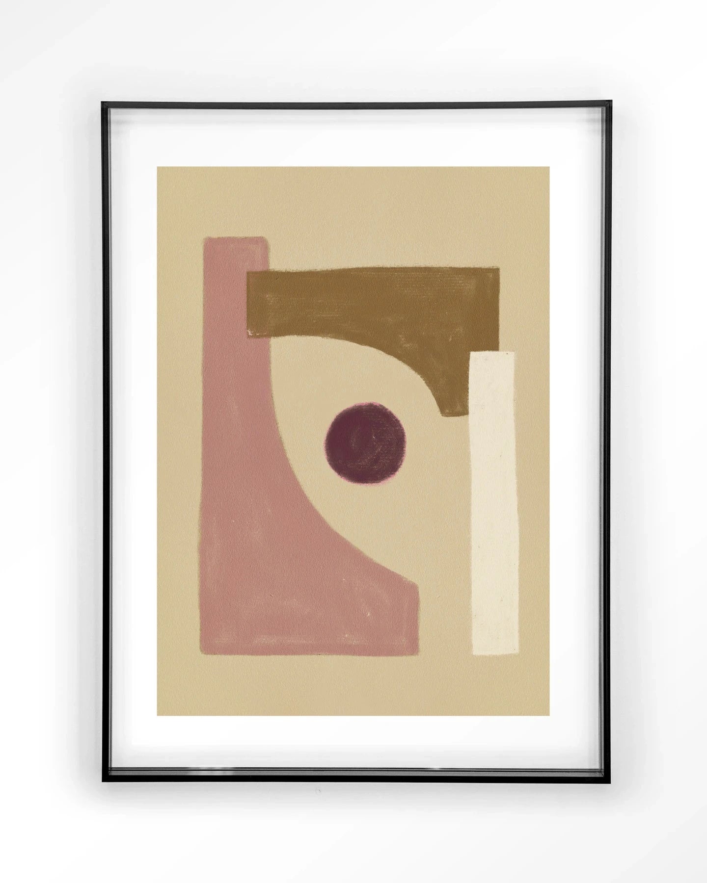 Moderne Urban Cotton kunstprint met kruidenmotief, ingelijst in zwart acryl, ideaal als wanddecoratie voor in huis.