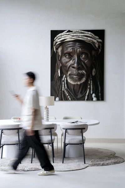 Kabila wandkleed van Urban Cotton met moderne kunstprint, glas art en wanddecoratie in een stijlvolle, kleurrijke ontwerp.
