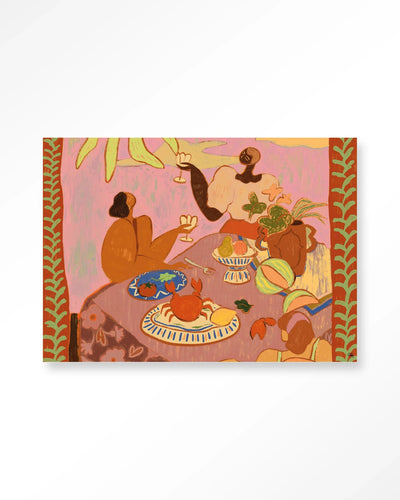 Lunch with the ladies - Moderne Wanddecoratie | Artprint, Glass Art & Wandkleed by Urban Cotton
