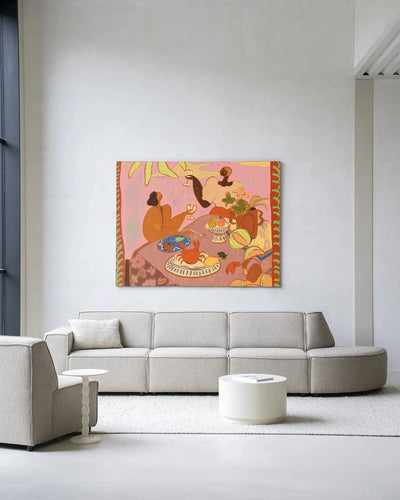 Lunch with the ladies - Moderne Wanddecoratie | Artprint, Glass Art & Wandkleed by Urban Cotton