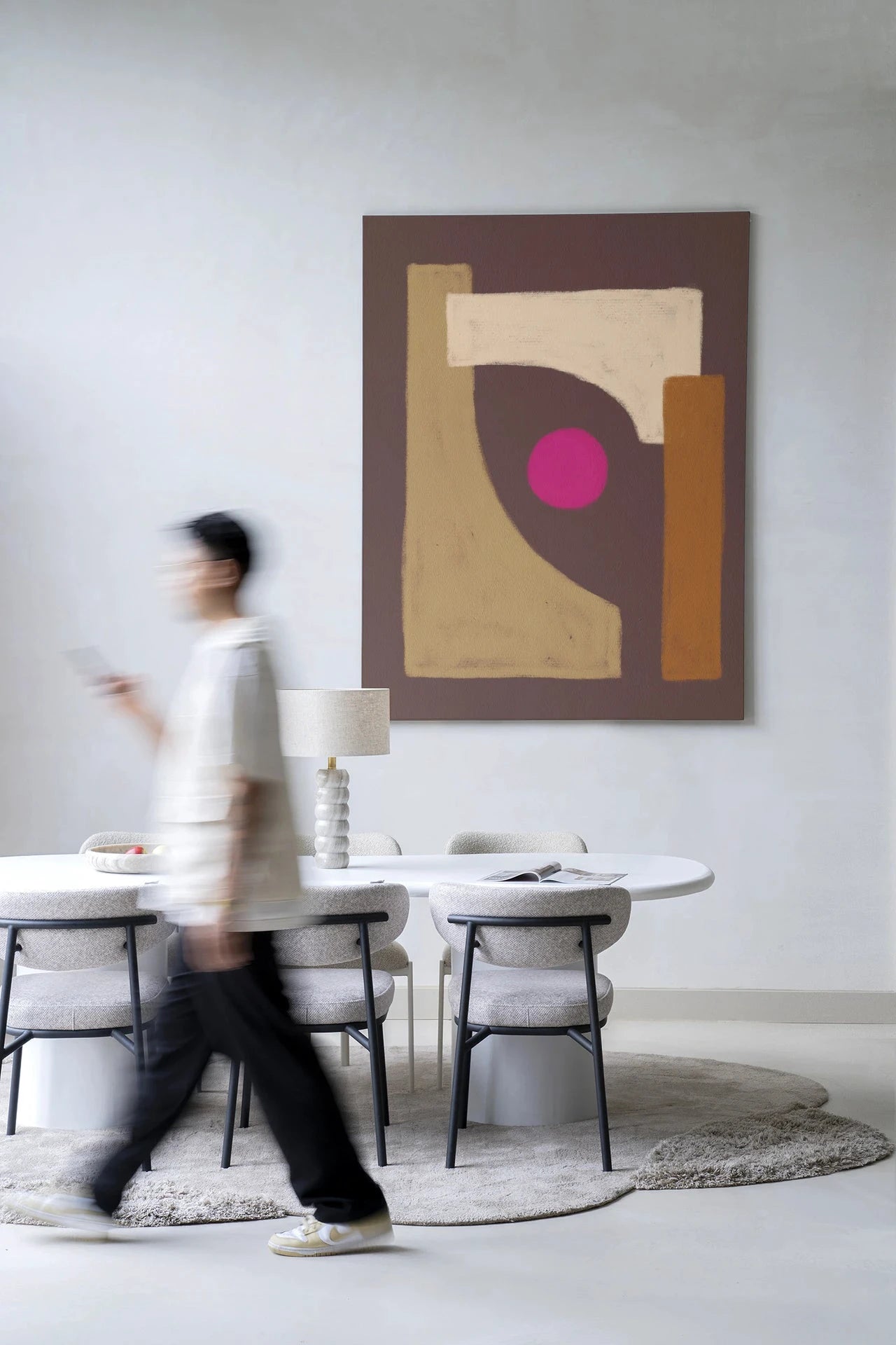 Moderne wanddecoratie van Urban Cotton met Marrakech-thema, inclusief wandkleed, glasart en kunstprint in kleurrijk design