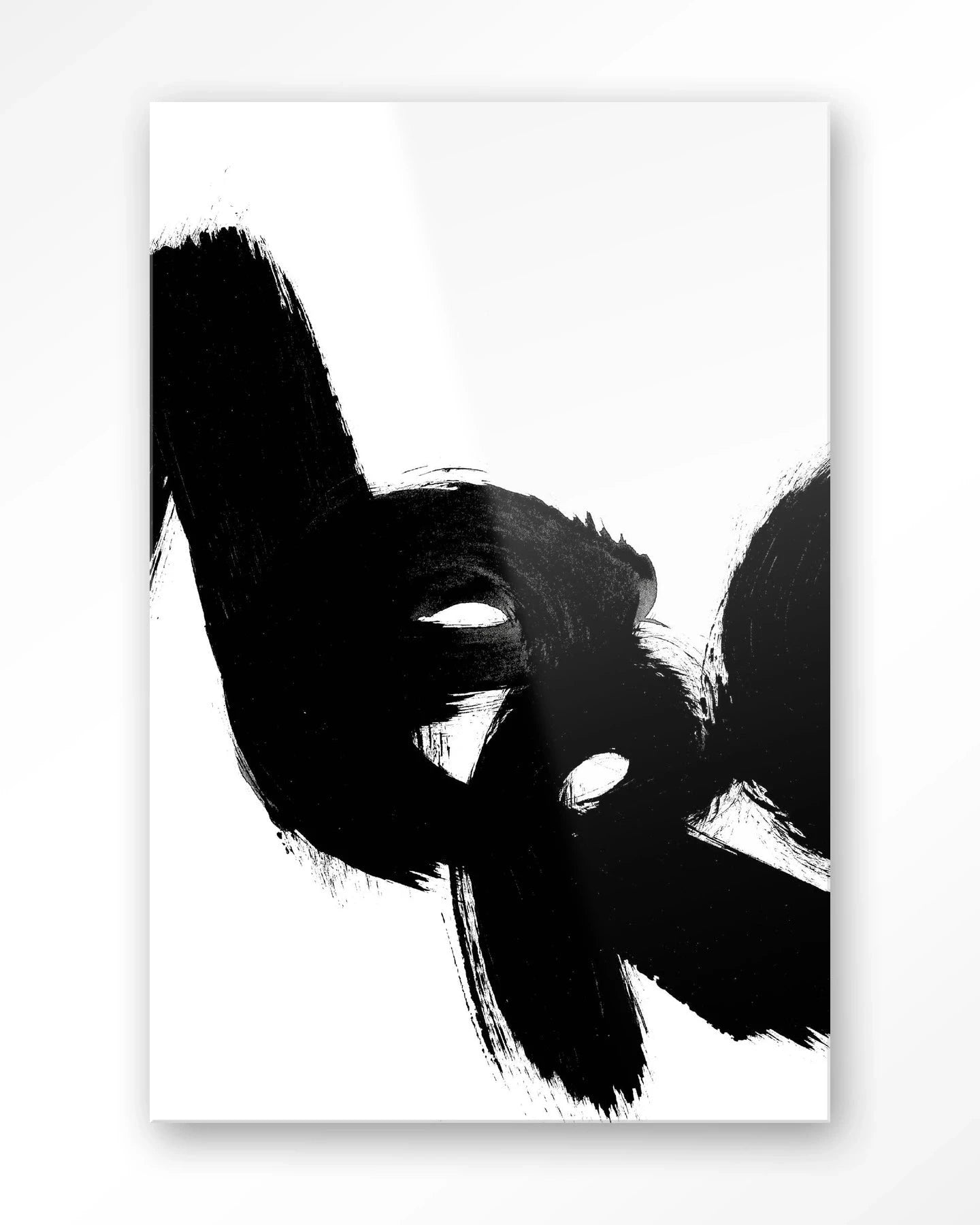 Moderne glass art wanddecoratie met Merci ontwerp, door Urban Cotton, geschikt als kunstprint en wandkleed voor een stijlvolle muur.