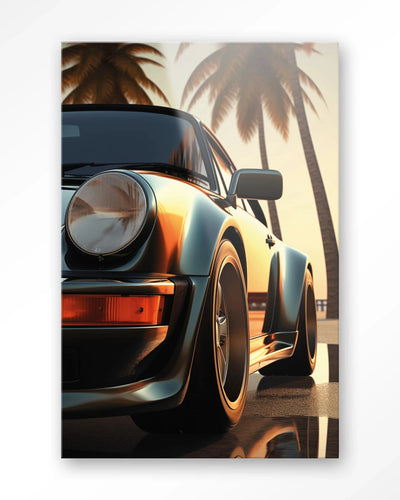Modern kunstwanddecoratie van Urban Cotton met Miami Style glasartprint en wandkleed, kleurrijk en opvallend voor je interieur