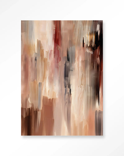 Moderne kunstwanddecoratie Monterosso van Urban Cotton met glasart en wandkleed, kleurrijk en artistiek design voor interieur.