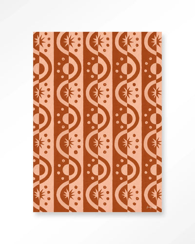 Moon BlockPrint - Moderne Wanddecoratie | Artprint, Glass Art & Wandkleed by Urban Cotton