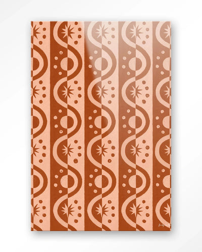 Moon BlockPrint - Moderne Wanddecoratie | Artprint, Glass Art & Wandkleed by Urban Cotton