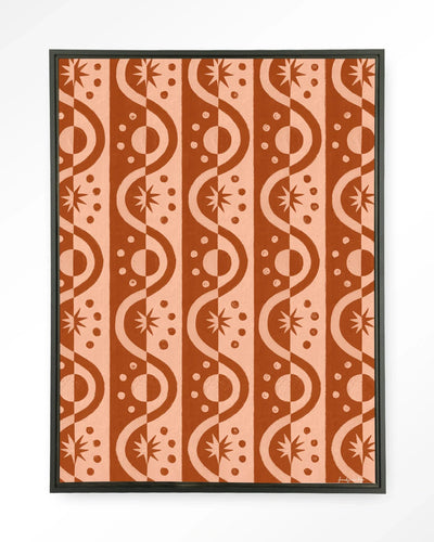 Moon BlockPrint - Moderne Wanddecoratie | Artprint, Glass Art & Wandkleed by Urban Cotton