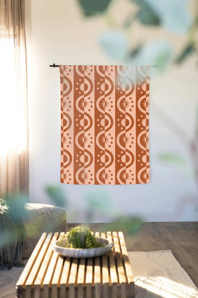 Moon BlockPrint - Moderne Wanddecoratie | Artprint, Glass Art & Wandkleed by Urban Cotton