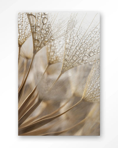 Moderne wanddecoratie van Urban Cotton met een abstract glasartwork en wandkleed, natuurlijke kleuren en unieke kunststijl.
